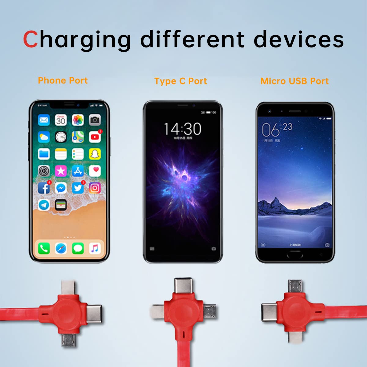 Three in One Charging Cable Roll